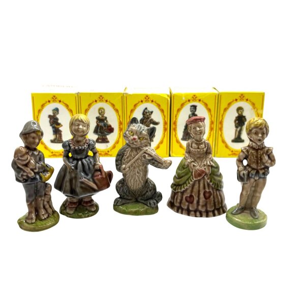 5 Wade Porcelain Figurines Nursery Favourites Complete Set 3 from 1974 Boxes - Picture 4 of 8